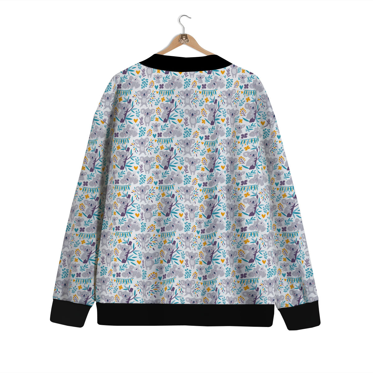 Koala Cartoon Print Pattern Cardigan-grizzshop