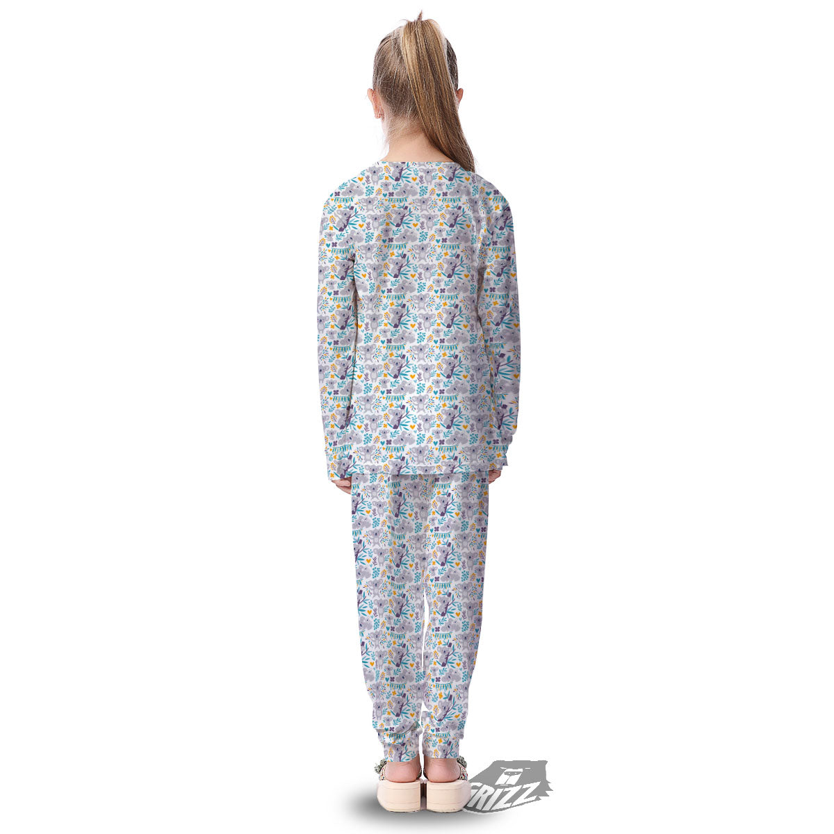 Koala Cartoon Print Pattern Kid's Pajamas-grizzshop