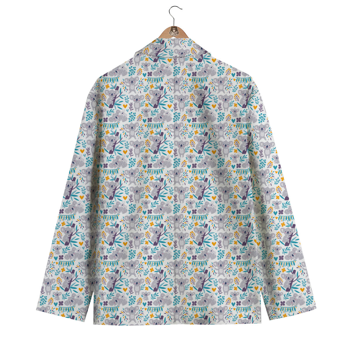 Koala Cartoon Print Pattern Men's Blazer-grizzshop