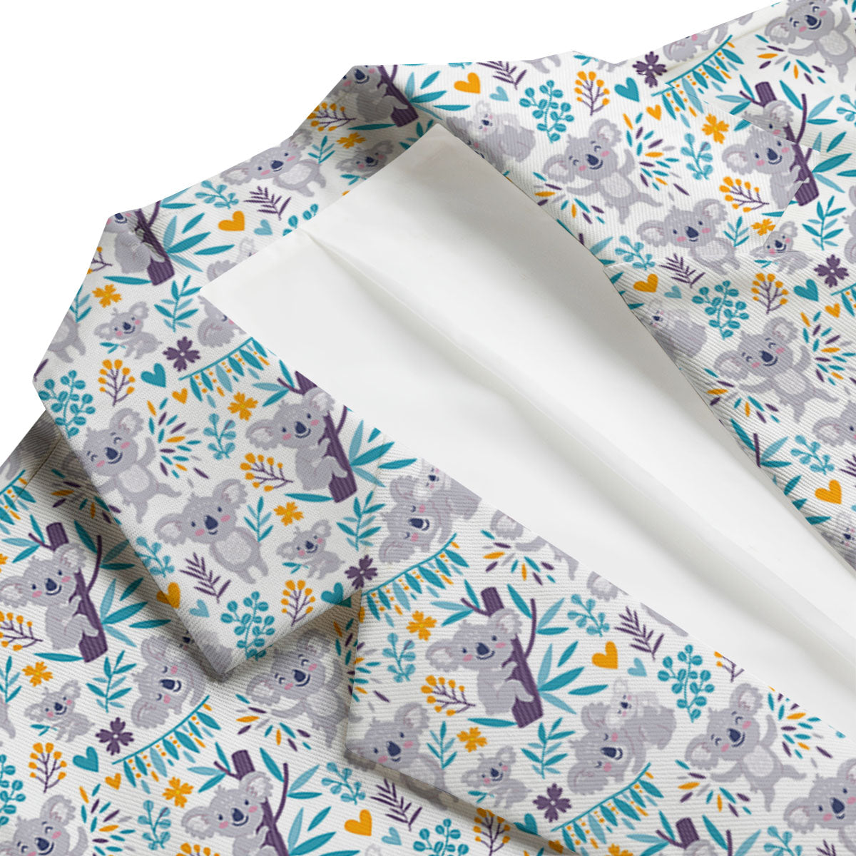 Koala Cartoon Print Pattern Men's Blazer-grizzshop