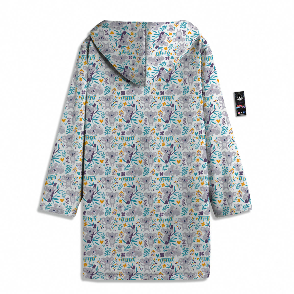 Koala Cartoon Print Pattern Men's Windbreaker Jacket-grizzshop