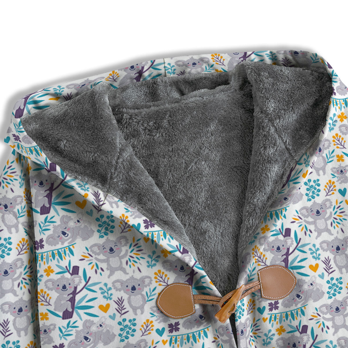 Koala Cartoon Print Pattern Men's Windbreaker Jacket-grizzshop
