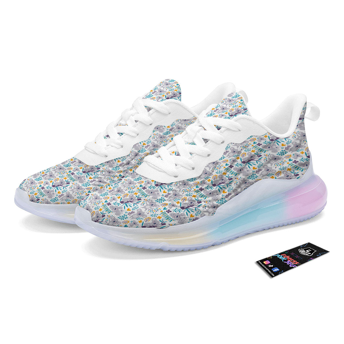 Koala Cartoon Print Pattern Running Sneakers-grizzshop