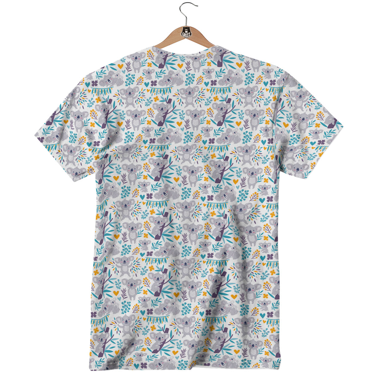 Koala Cartoon Print Pattern T-Shirt-grizzshop