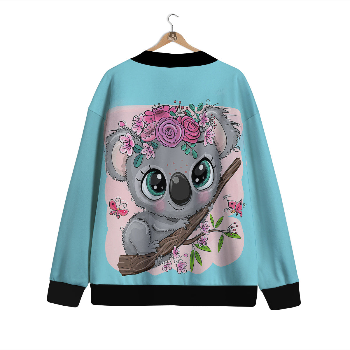 Koala Cute Print Cardigan-grizzshop