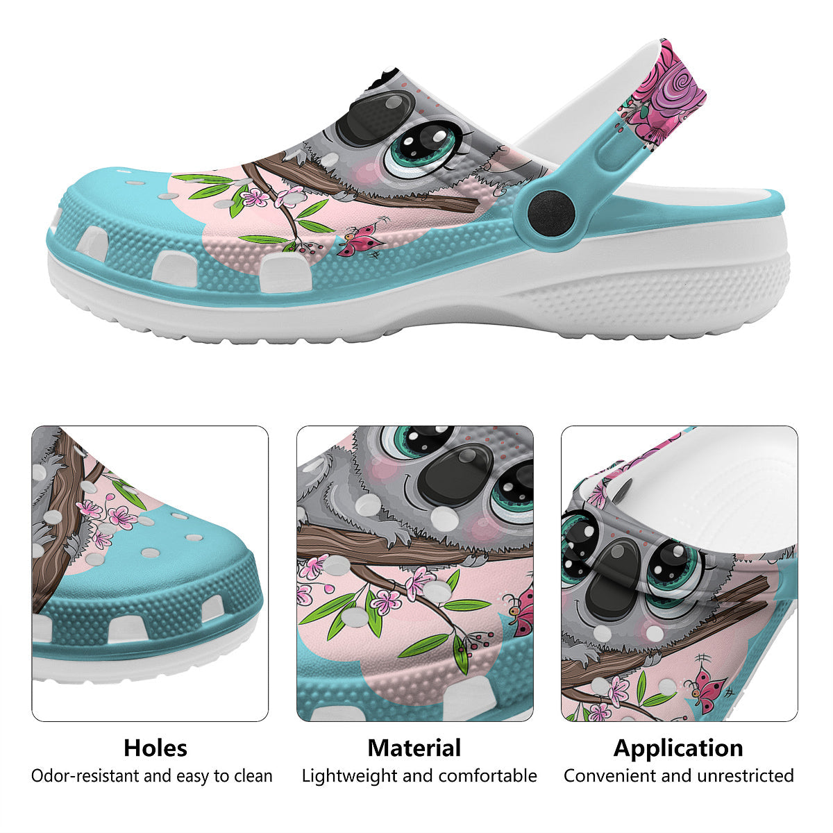 Koala Cute Print Clog-grizzshop