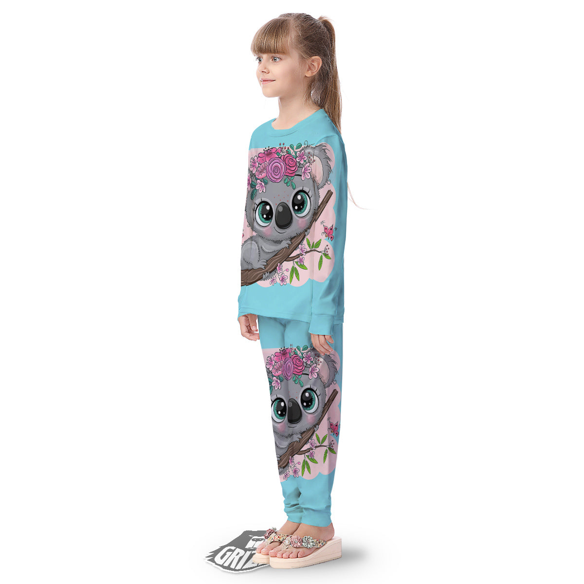Koala Cute Print Kid's Pajamas-grizzshop