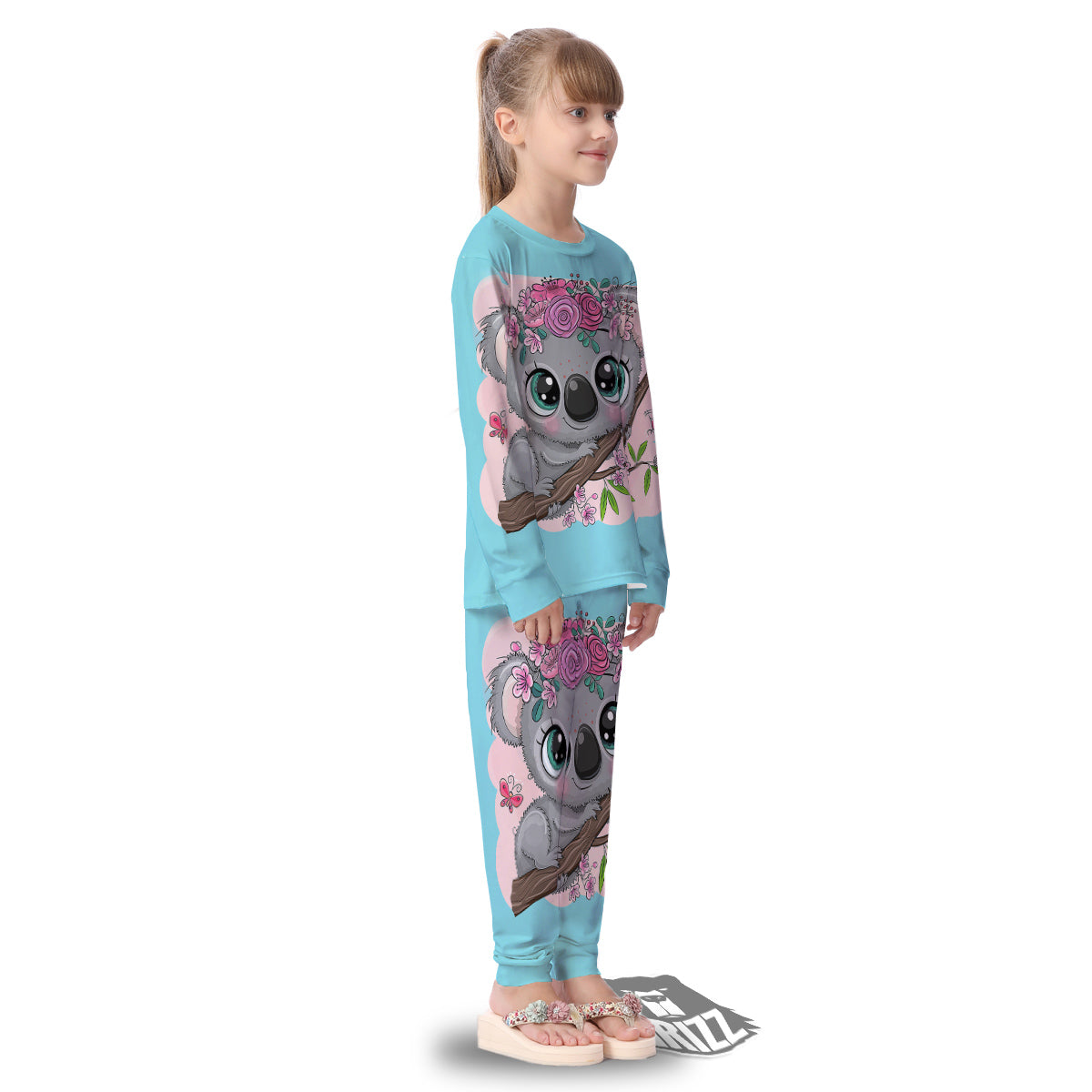 Koala Cute Print Kid's Pajamas-grizzshop