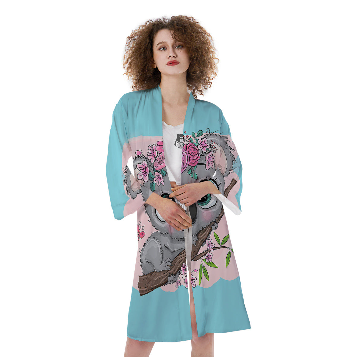 Koala Cute Print Kimono-grizzshop