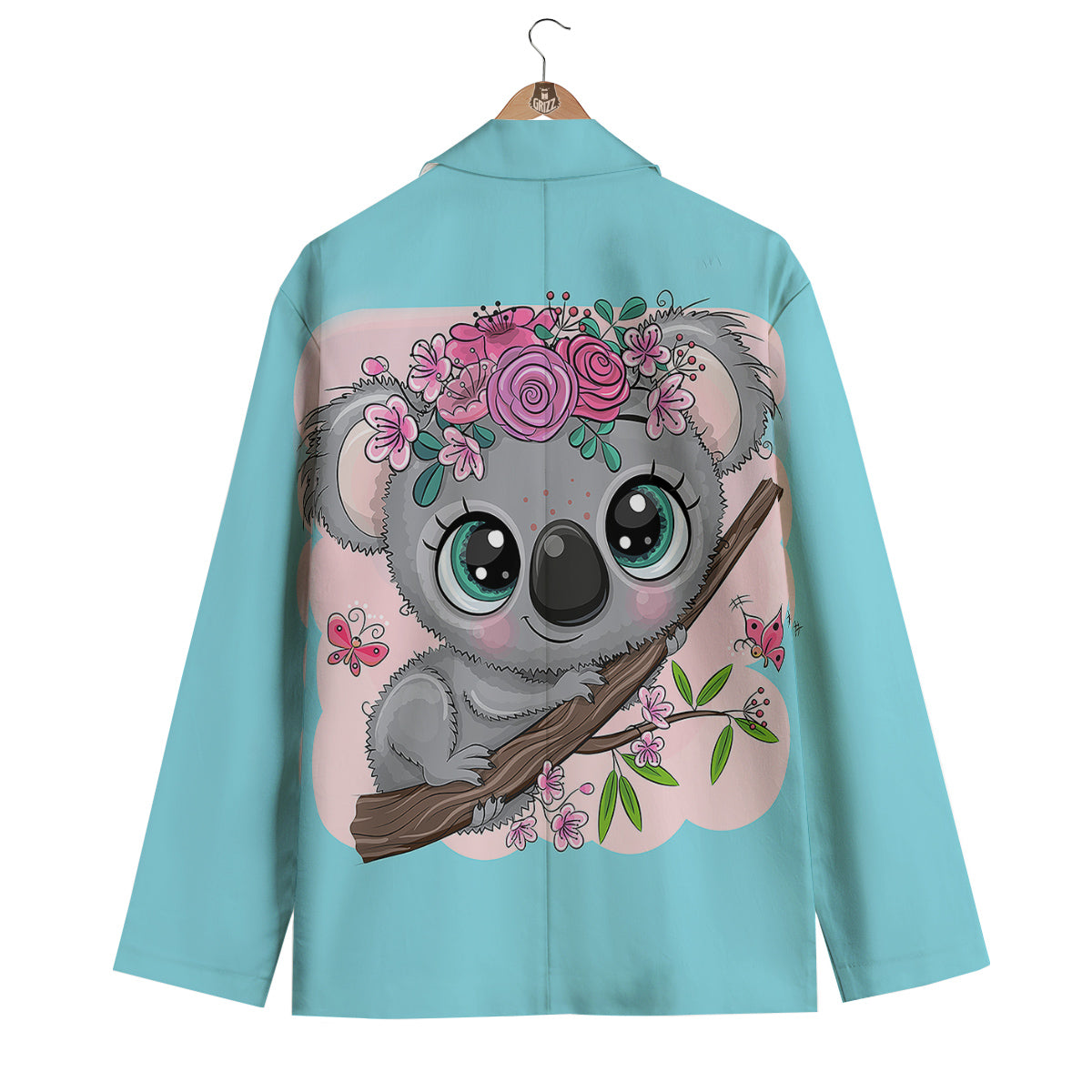 Koala Cute Print Men's Blazer-grizzshop