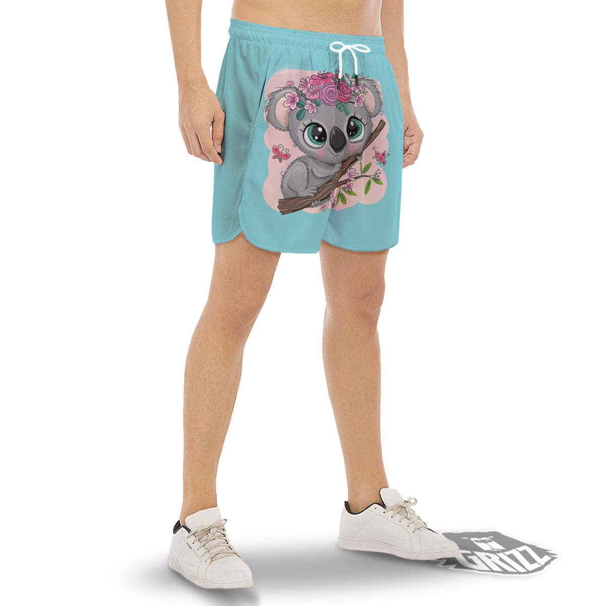 Koala Cute Print Men's Gym Shorts-grizzshop