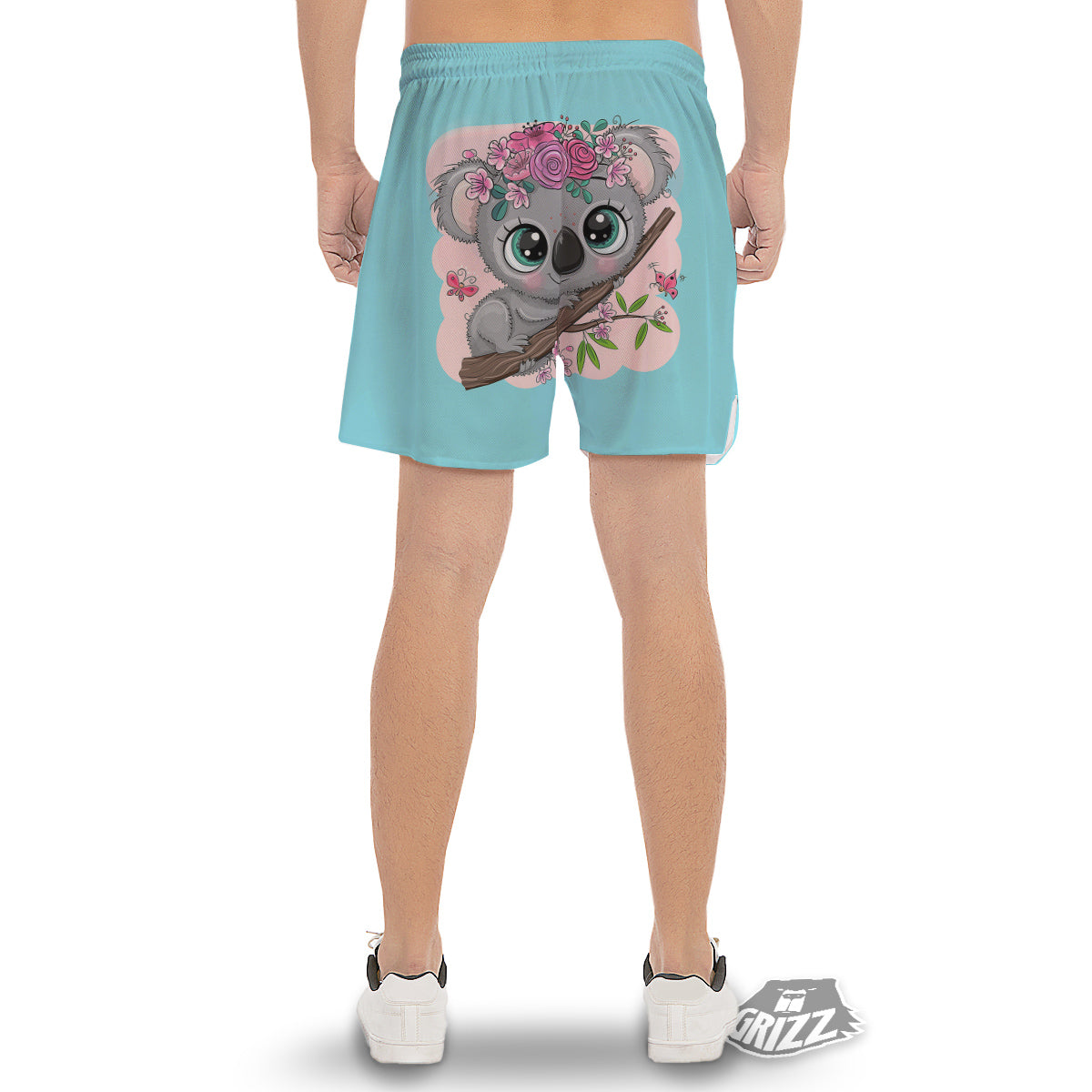 Koala Cute Print Men's Gym Shorts-grizzshop