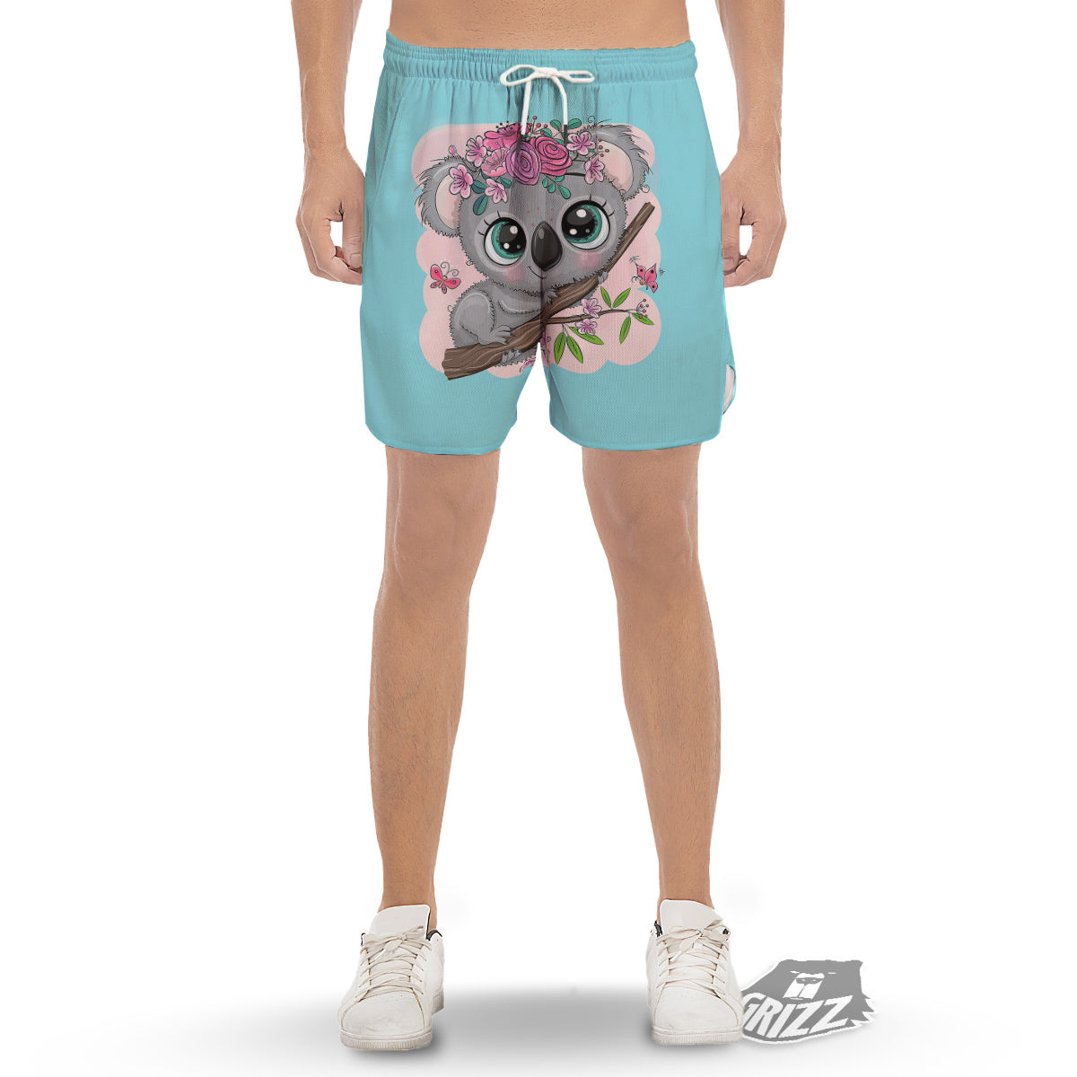 Koala Cute Print Men's Gym Shorts-grizzshop
