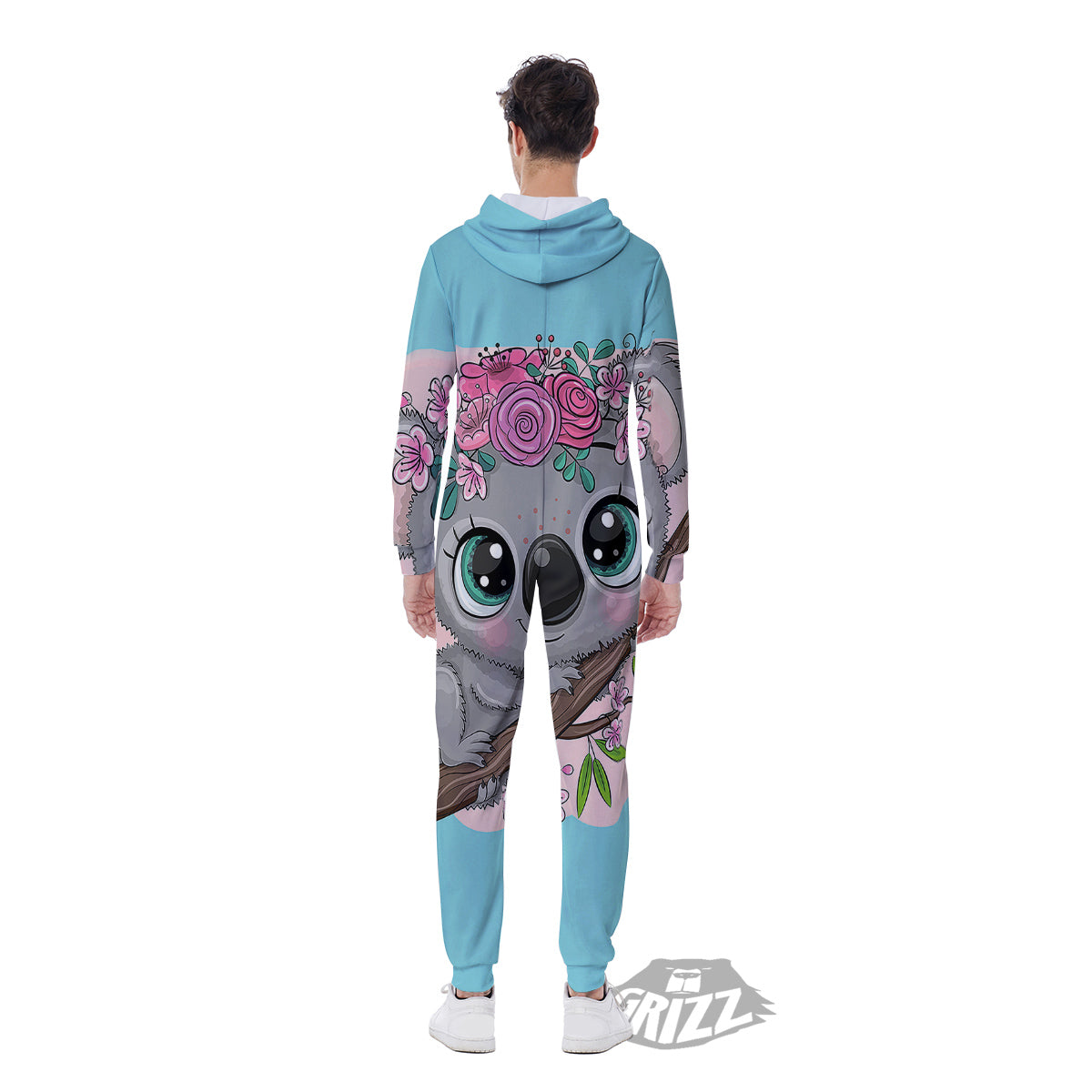 Koala Cute Print Men's Jumpsuit-grizzshop