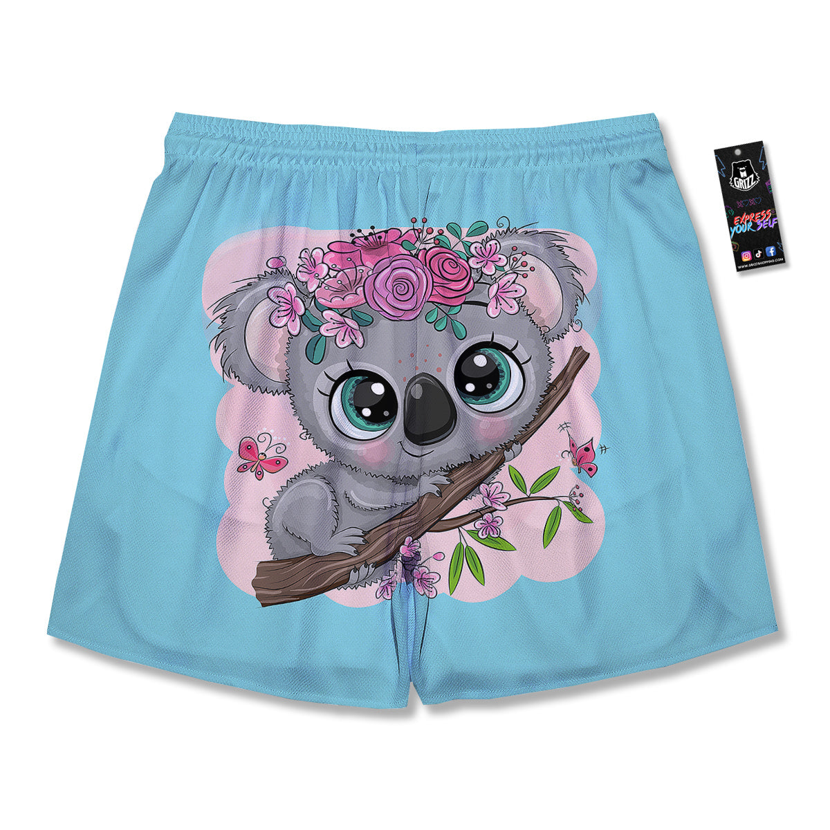 Koala Cute Print Men's Running Shorts-grizzshop
