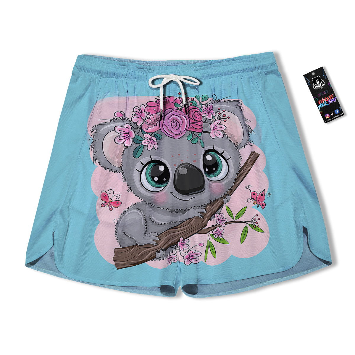 Koala Cute Print Men's Running Shorts-grizzshop