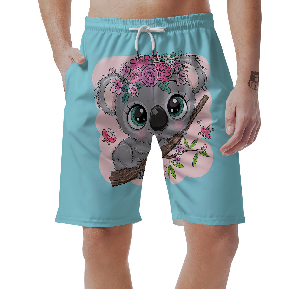 Koala Cute Print Men's Shorts-grizzshop