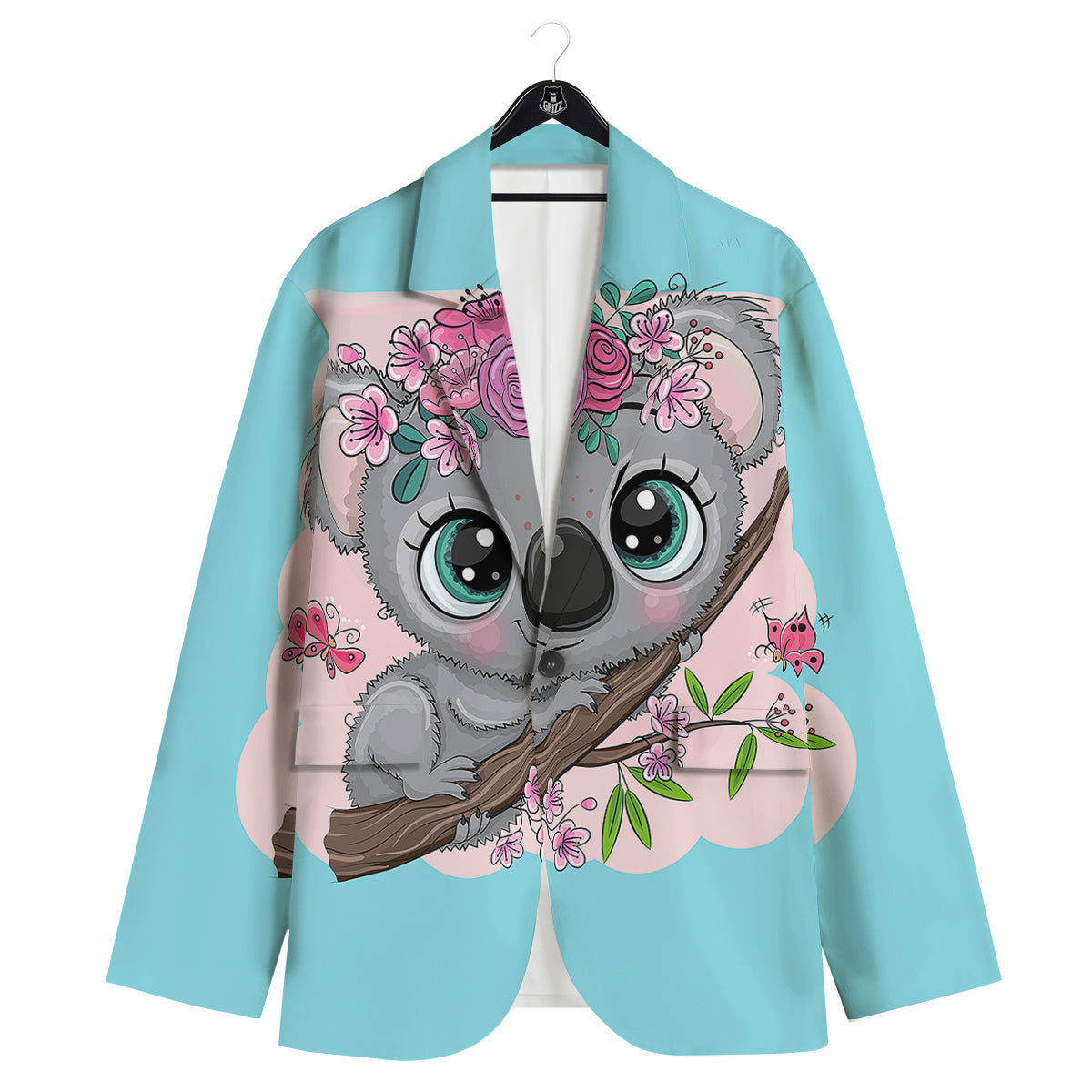 Koala Cute Print Men's Sport Coat-grizzshop