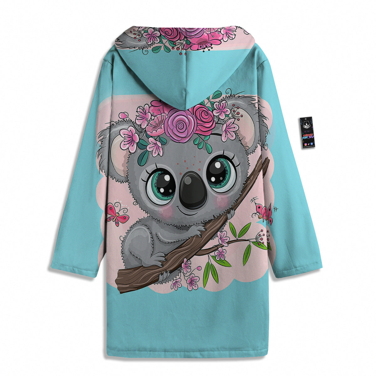 Koala Cute Print Men's Windbreaker Jacket-grizzshop