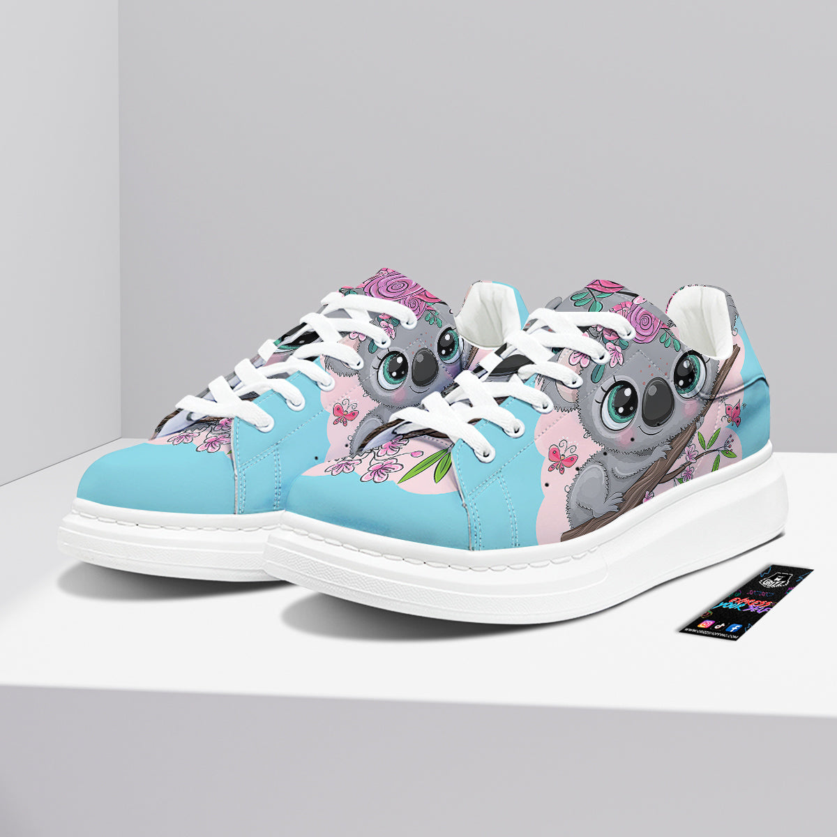 Koala Cute Print Platform Shoes-grizzshop