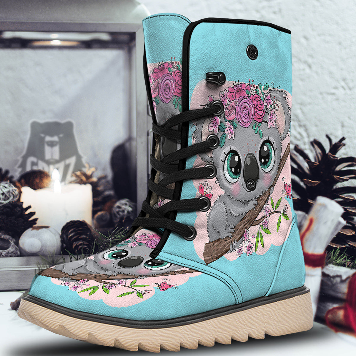 Koala Cute Print Snow Boots-grizzshop