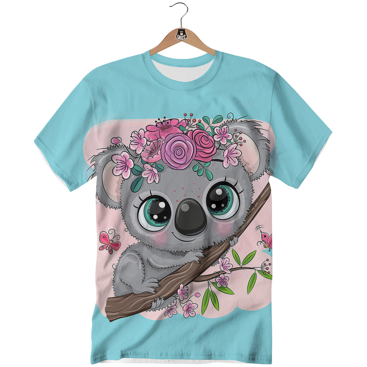 Koala Cute Print T-Shirt-grizzshop