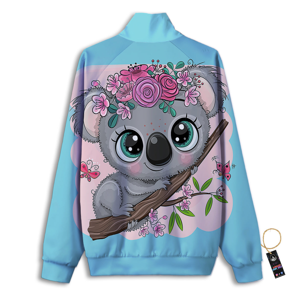 Koala Cute Print Track Jacket-grizzshop