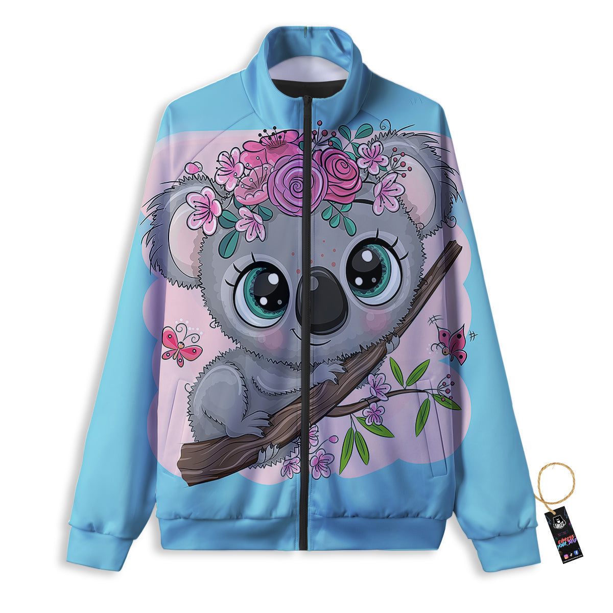 Koala Cute Print Track Jacket-grizzshop