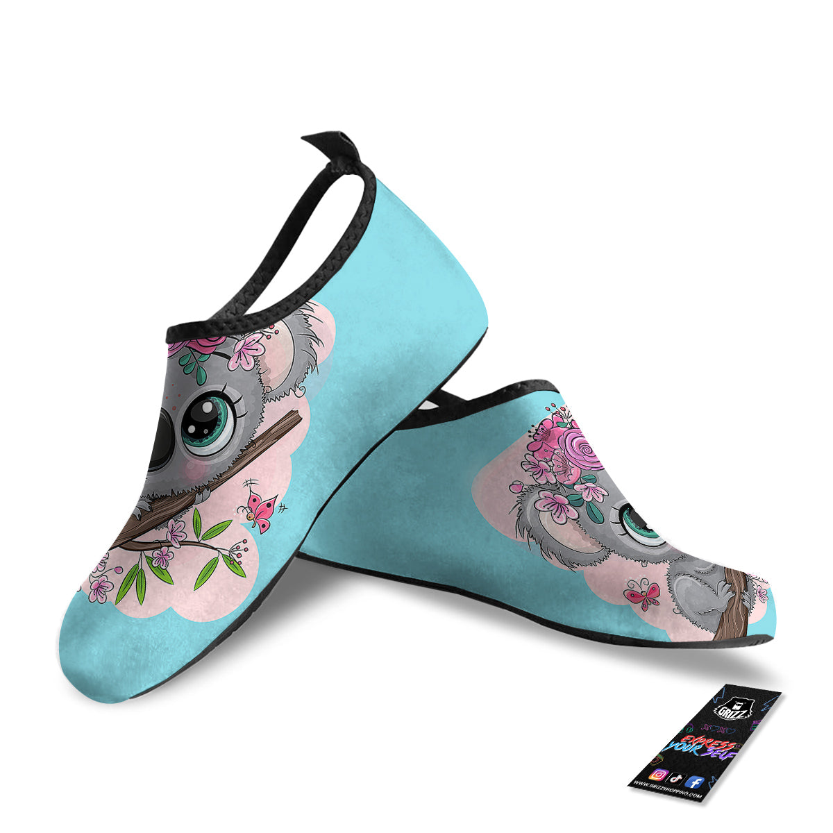 Koala Cute Print Water Shoes-grizzshop