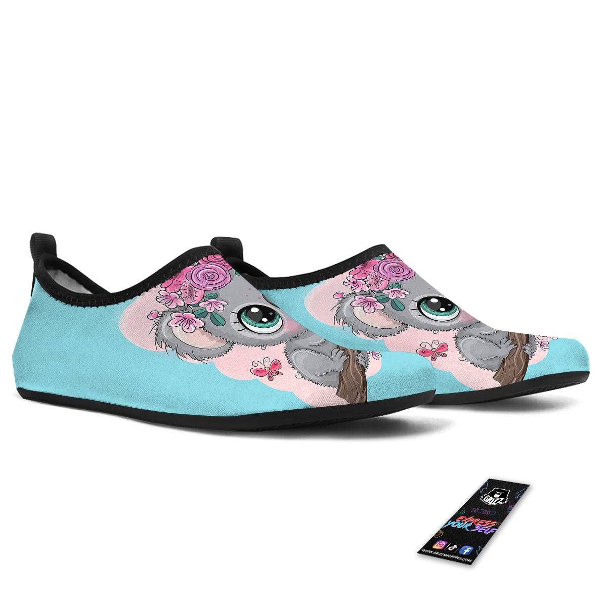 Koala Cute Print Water Shoes-grizzshop