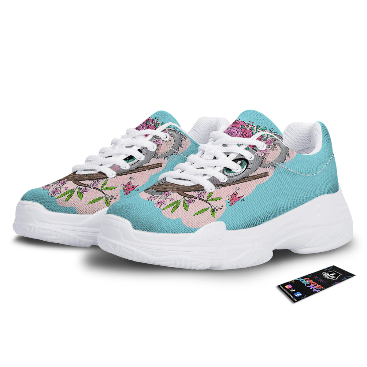 Koala Cute Print White Chunky Shoes-grizzshop