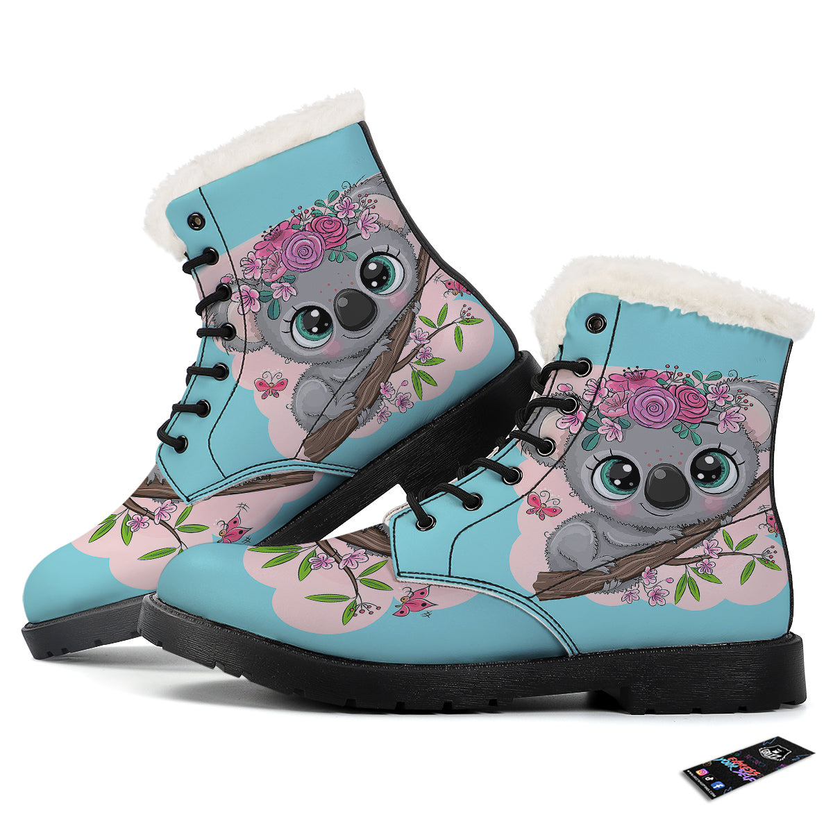 Koala Cute Print Winter Boots-grizzshop