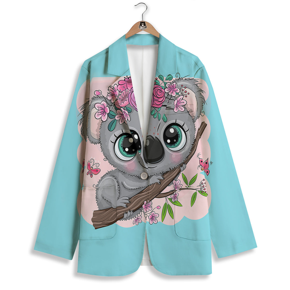Koala Cute Print Women's Blazer-grizzshop