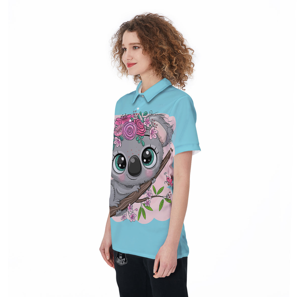 Koala Cute Print Women's Golf Shirts-grizzshop