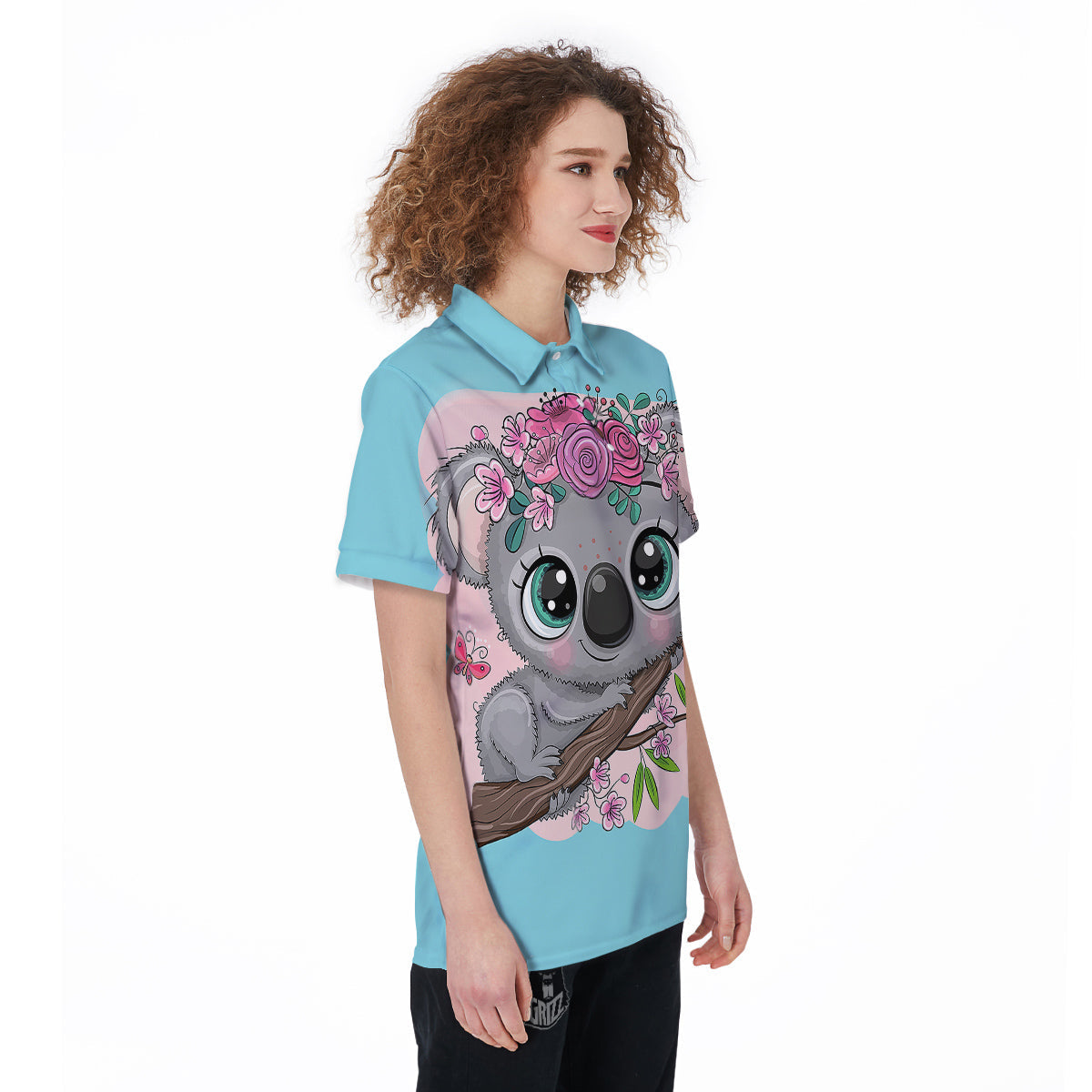 Koala Cute Print Women's Golf Shirts-grizzshop