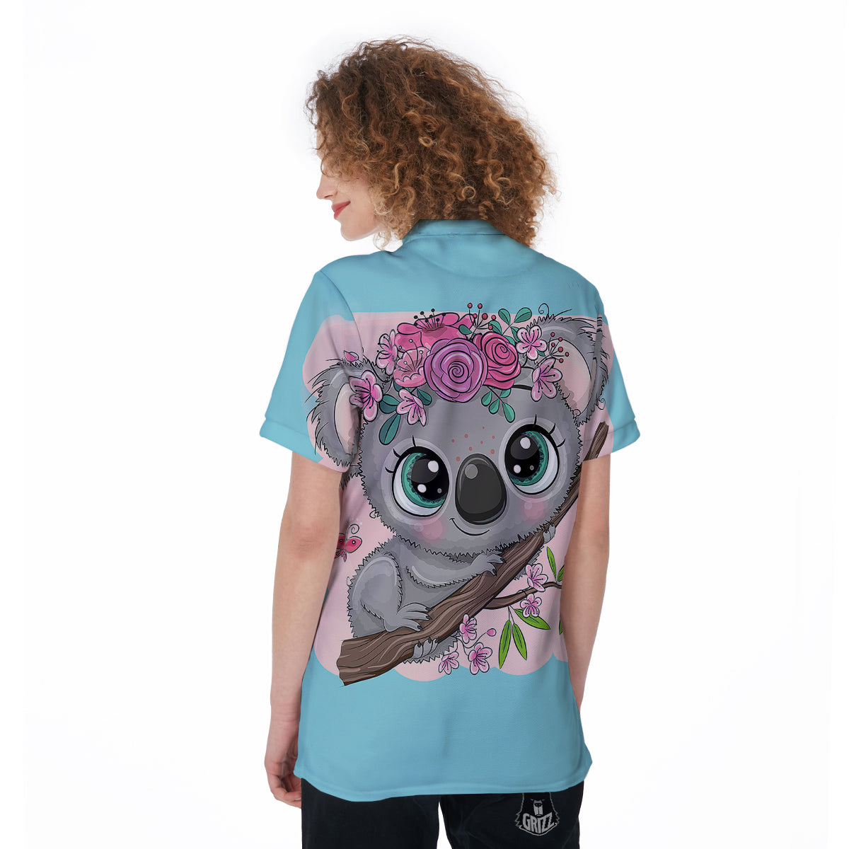 Koala Cute Print Women's Golf Shirts-grizzshop