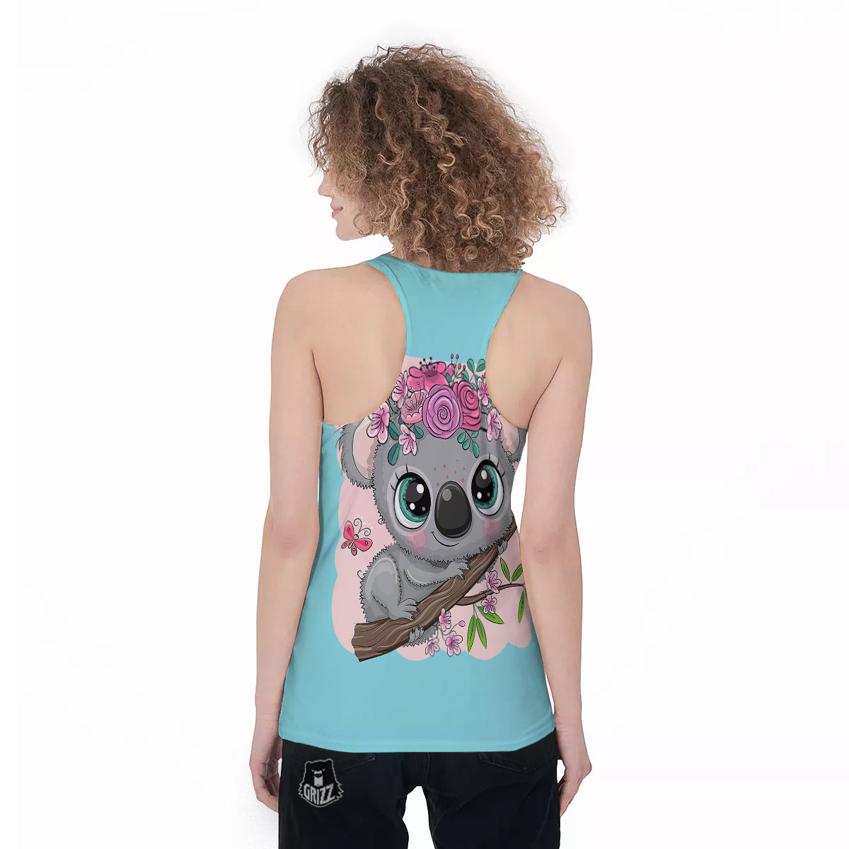 Koala Cute Print Women's Racerback Tank Top-grizzshop