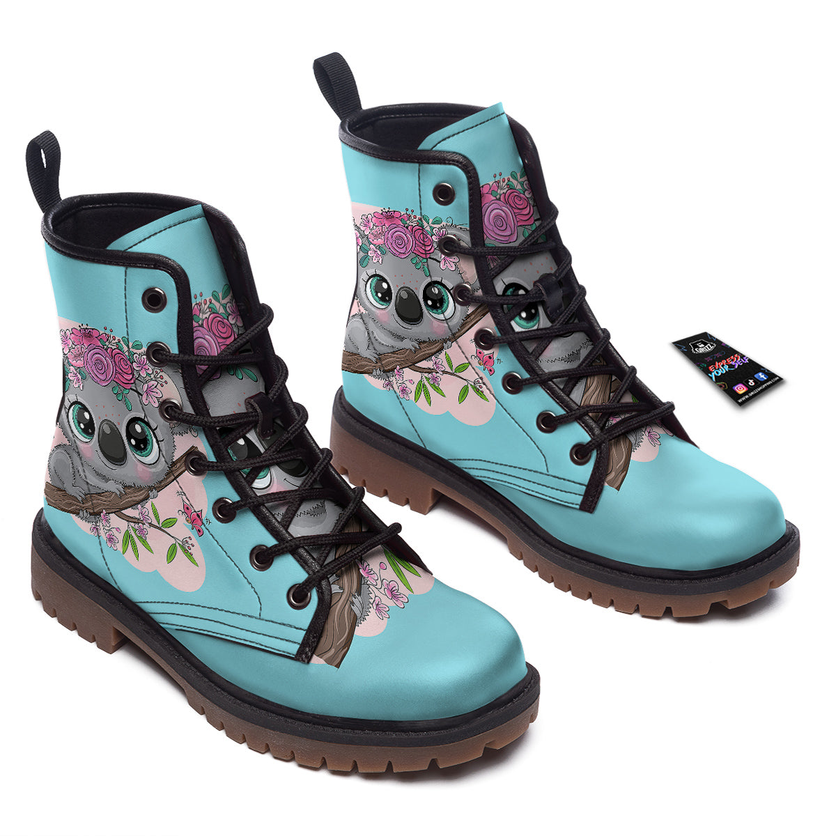 Koala Cute Print Work Boots-grizzshop