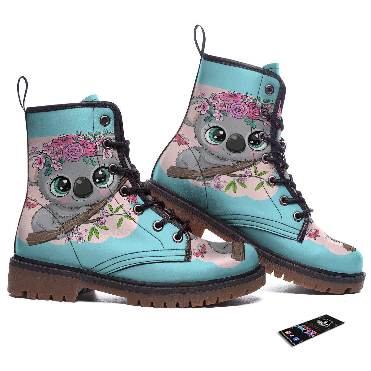 Koala Cute Print Work Boots-grizzshop