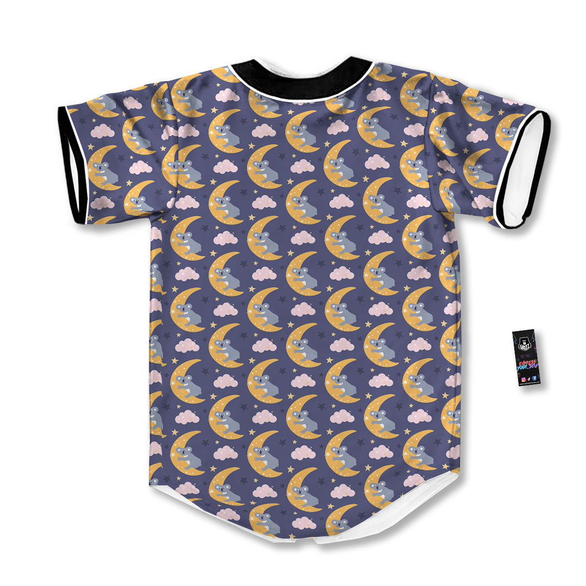 Koala Good Night Print Pattern Baseball Jersey-grizzshop