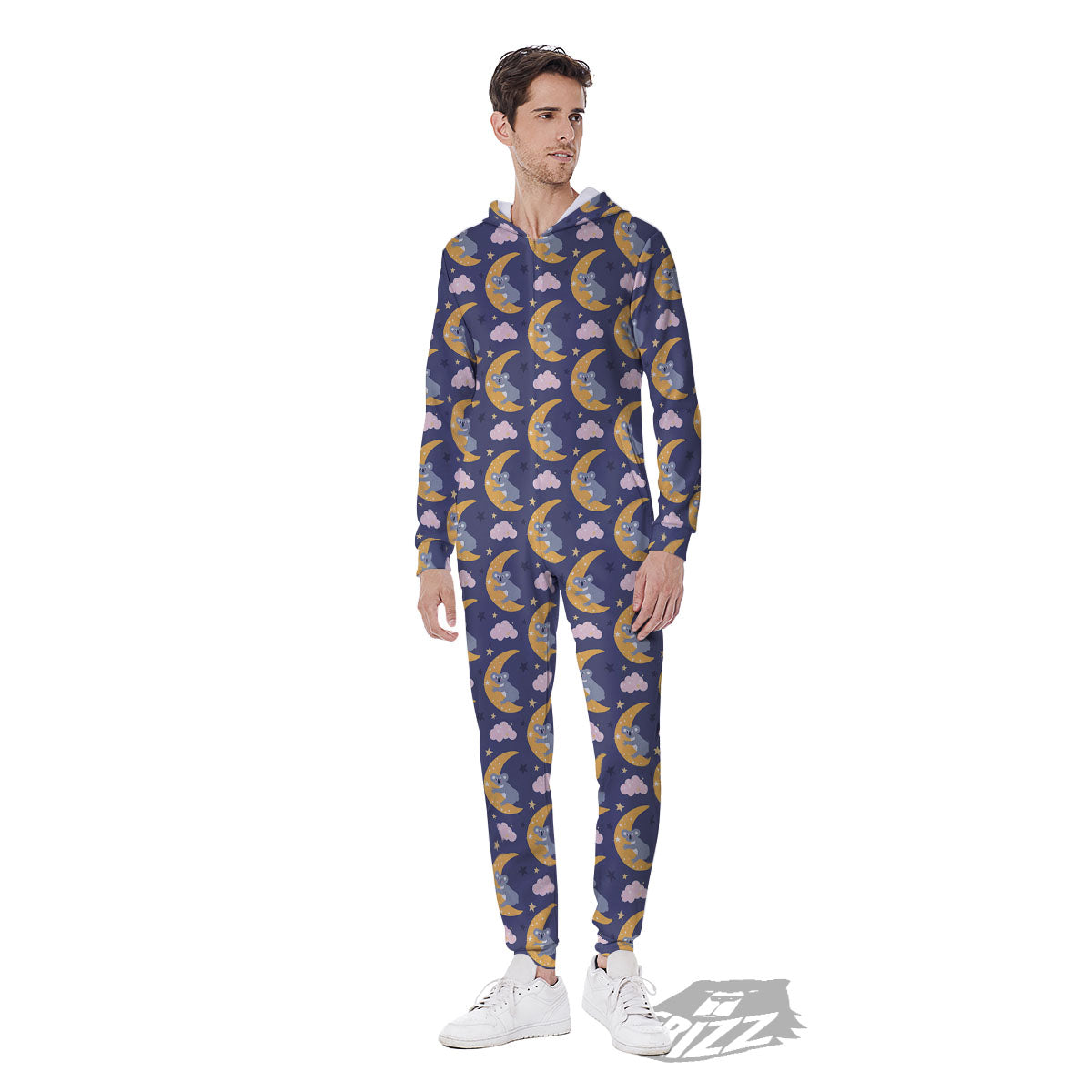 Koala Good Night Print Pattern Men's Jumpsuit-grizzshop