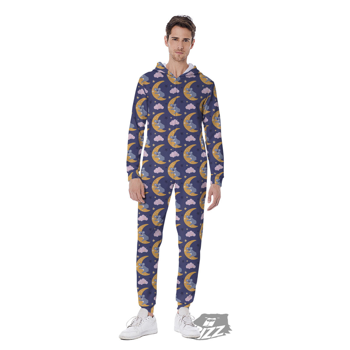 Koala Good Night Print Pattern Men's Jumpsuit-grizzshop