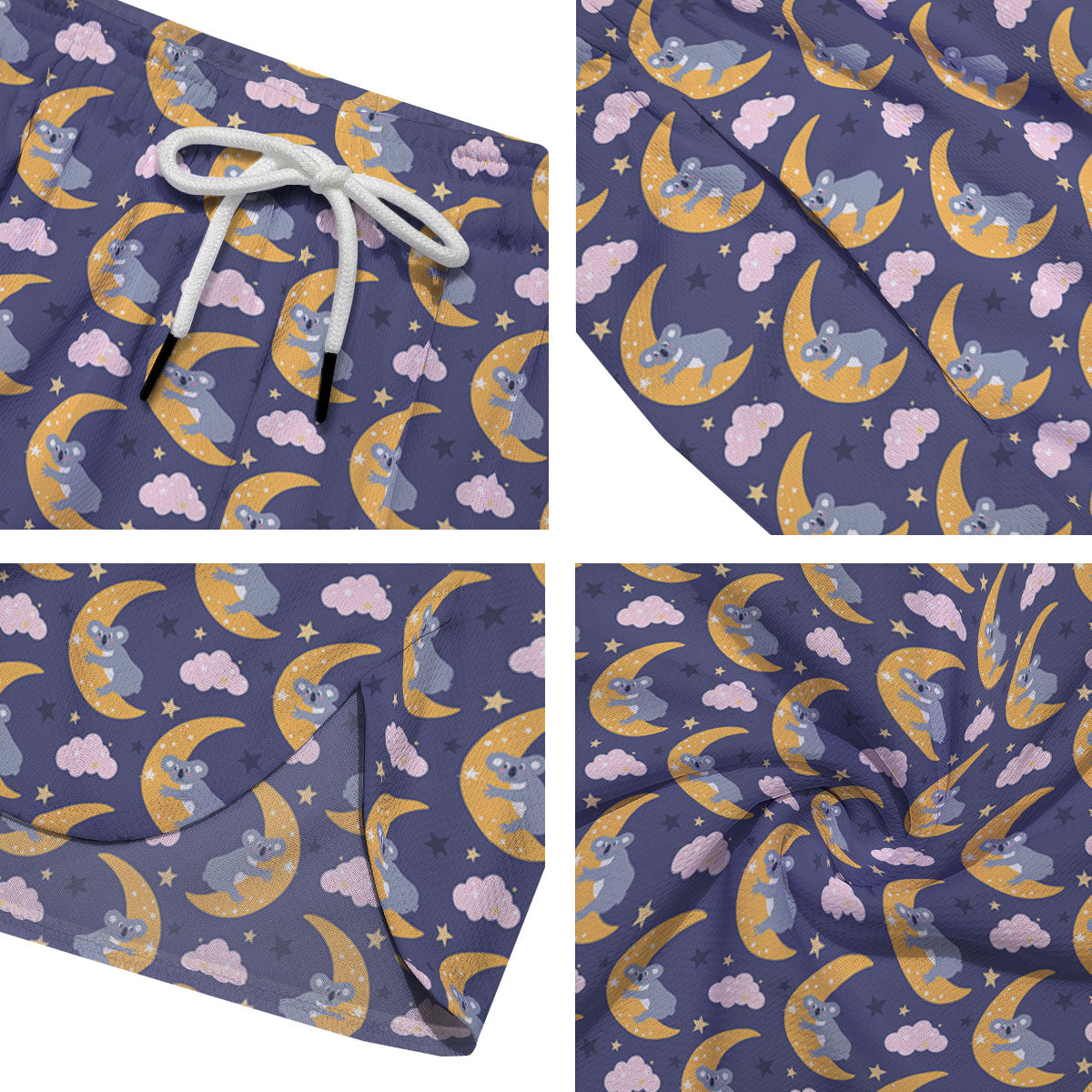 Koala Good Night Print Pattern Men's Running Shorts-grizzshop