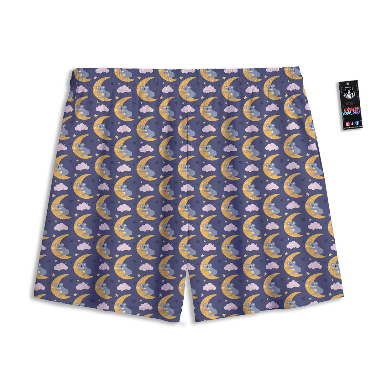 Koala Good Night Print Pattern Mesh Shorts