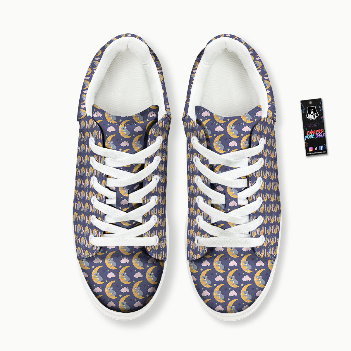 Koala Good Night Print Pattern Platform Shoes-grizzshop