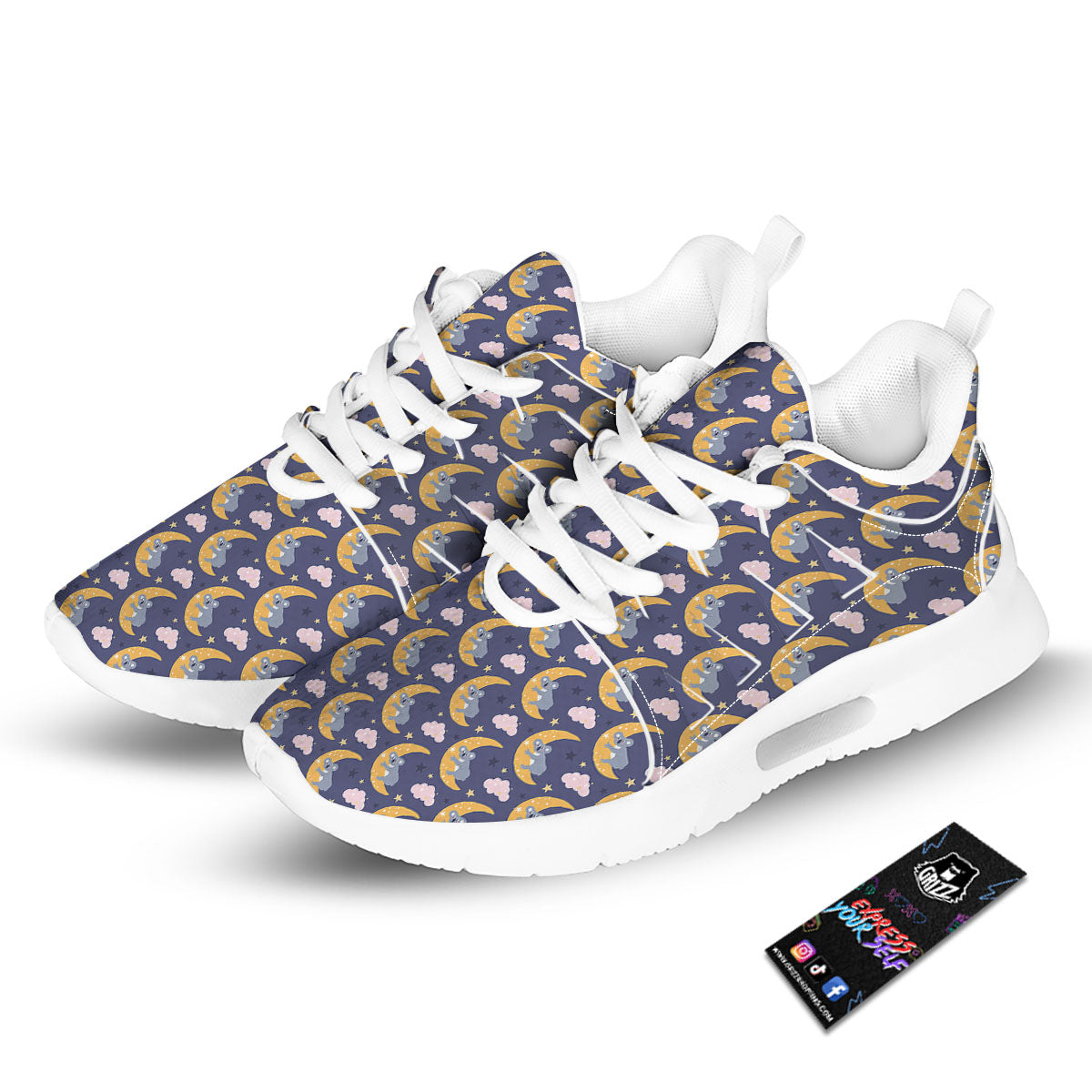 Koala Good Night Print Pattern Tennis Shoes-grizzshop