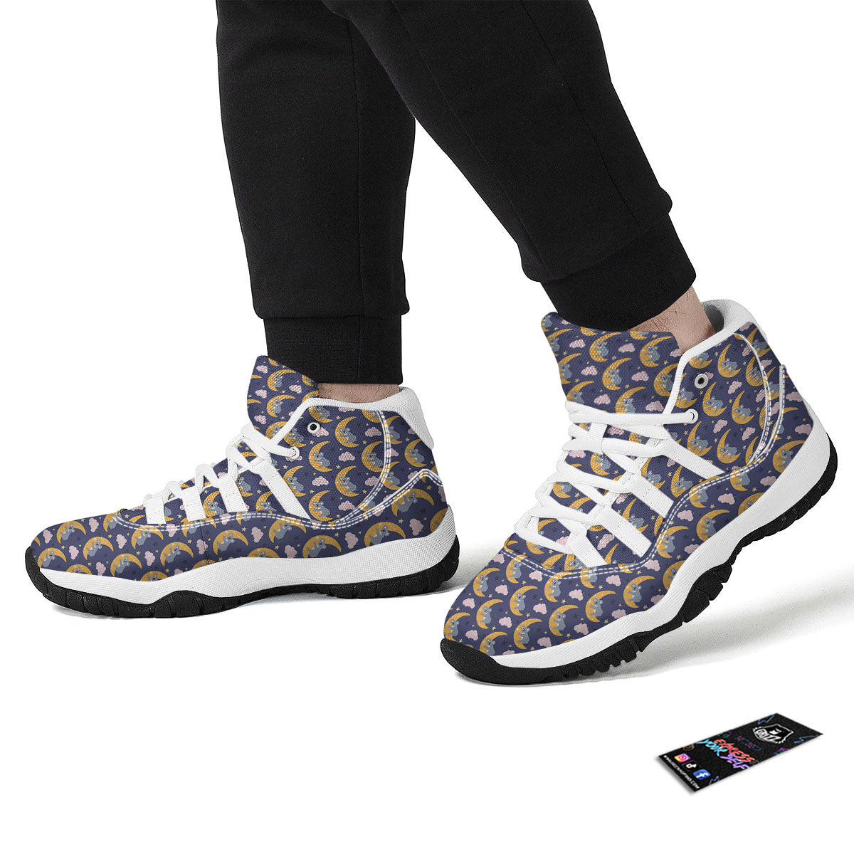 Koala Good Night Print Pattern White Bball Shoes-grizzshop