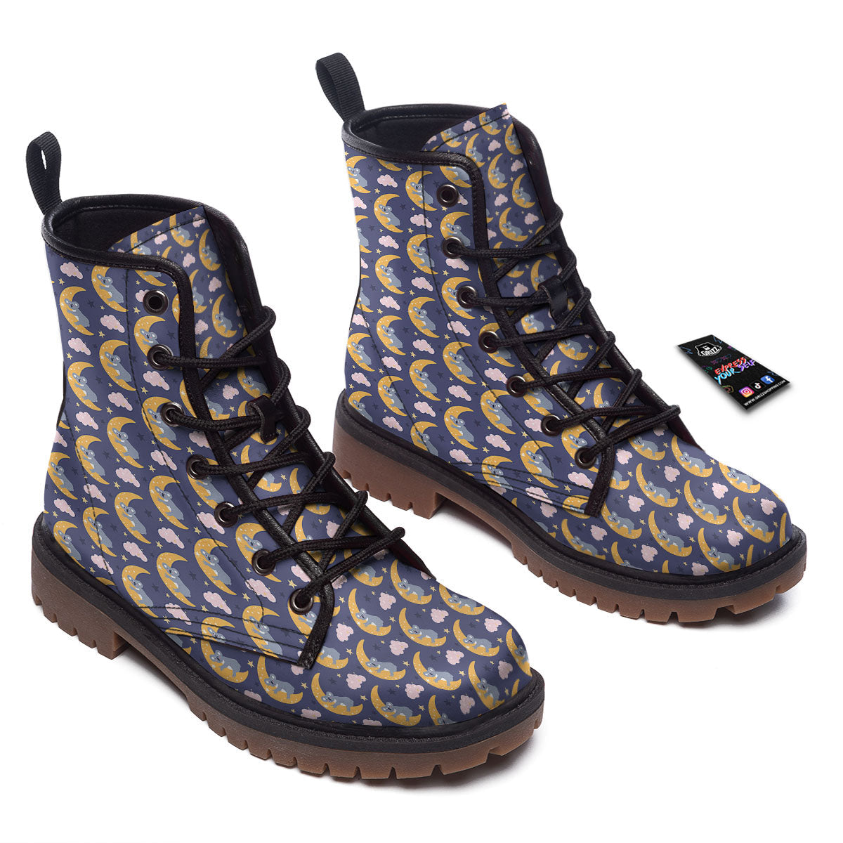 Koala Good Night Print Pattern Work Boots-grizzshop