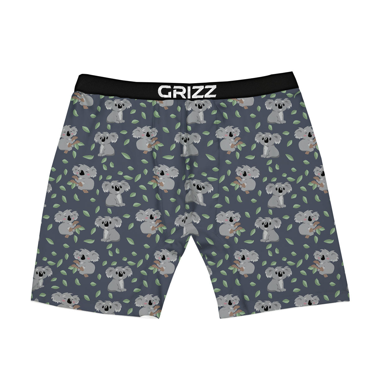 Koala Grey Print Pattern Boxer Briefs-grizzshop