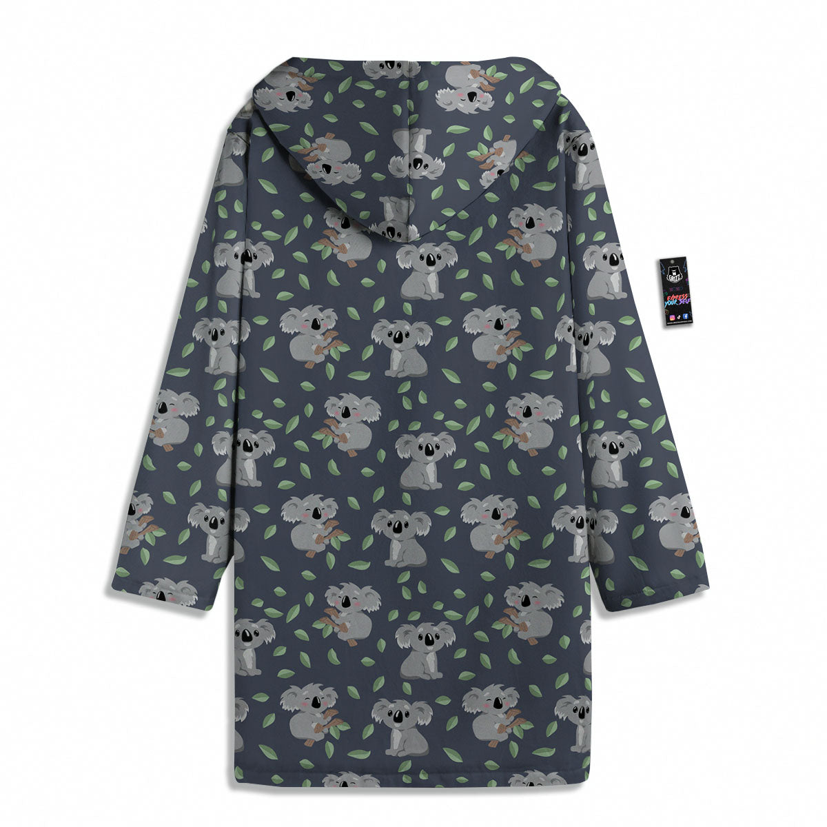 Koala Grey Print Pattern Men's Windbreaker Jacket-grizzshop